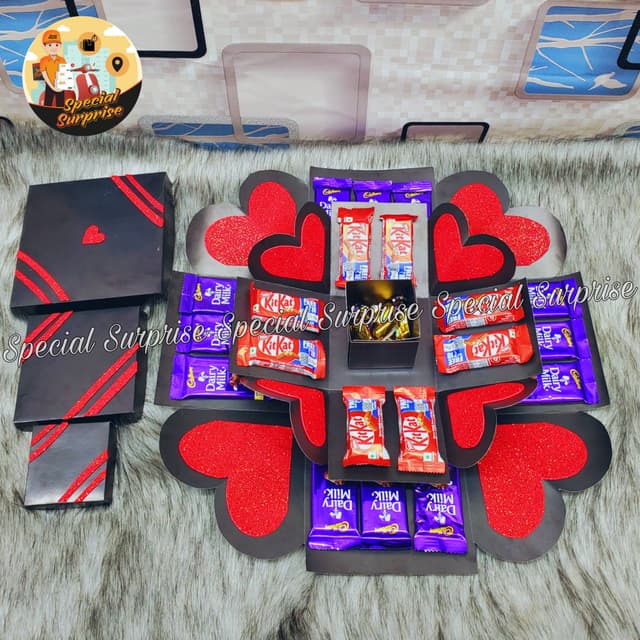 Heart-Crafted Chocolate Explosion Box